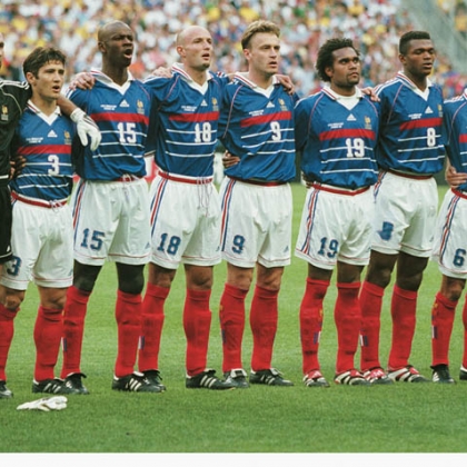 Seleção francesa campeã a da Copa do Mundo de 1998