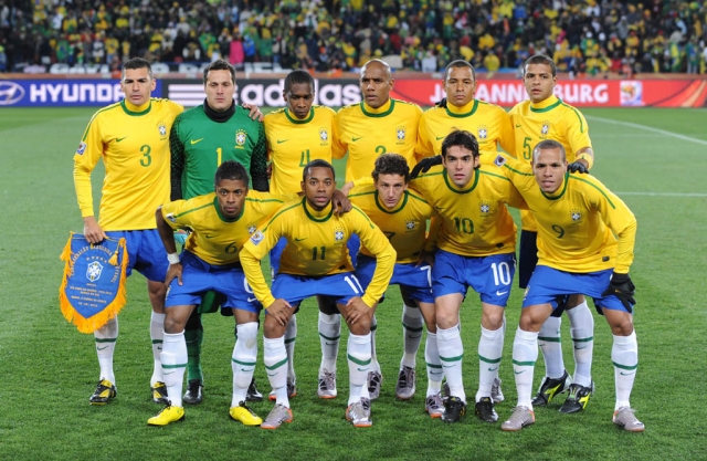 Foto posada da Seleção Brasileira da Copa do Mundo de 2010
